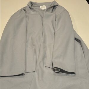 Leith Light blue-Gray Knit knee length coat